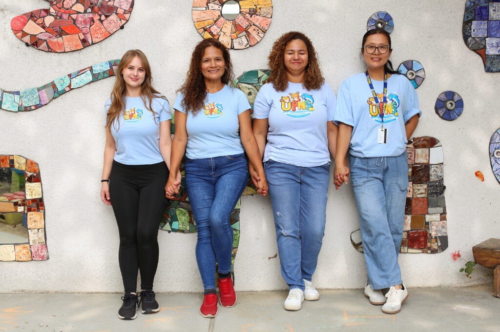 The Kitten Room teaching team: Annika, Veronica, Nahomi, and Lin Han